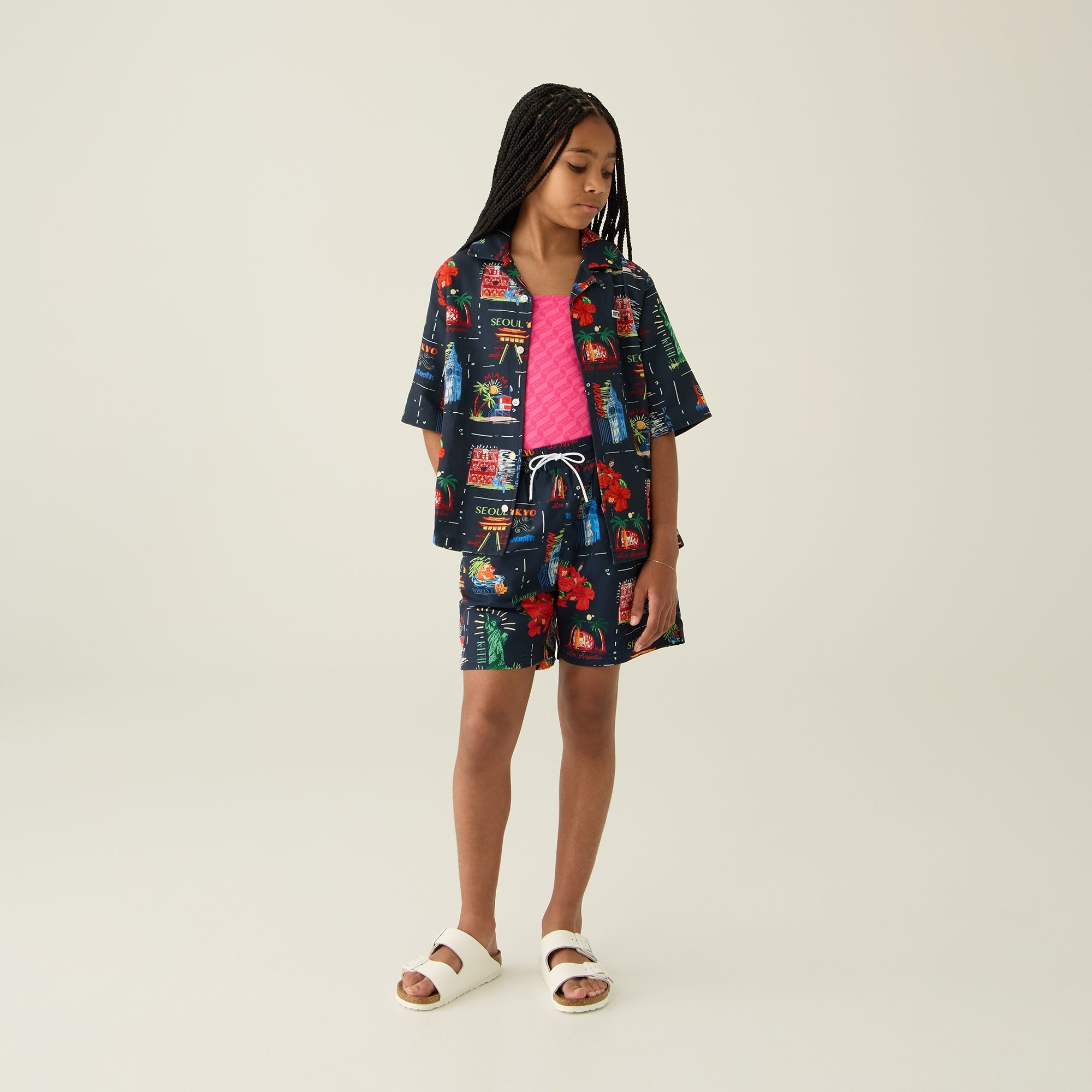 Kith Kids Souvenir Stamp Thompson Camp Shirt - Nocturnal | Kith Nocturnal
