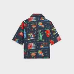 Kith Kids Souvenir Stamp Thompson Camp Shirt - Nocturnal | Kith Nocturnal