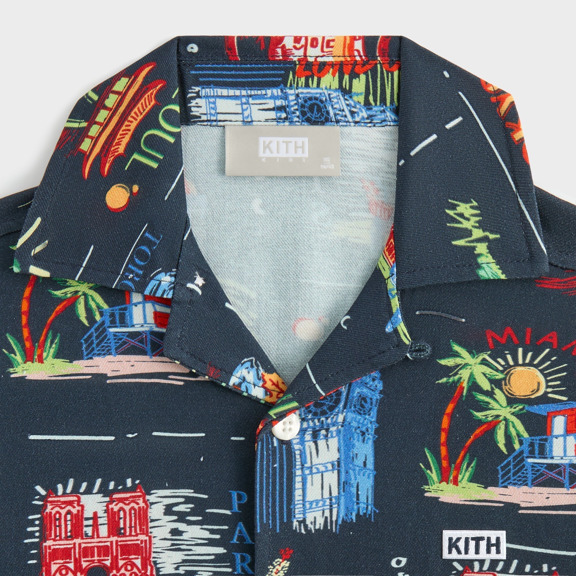 Kith Kids Souvenir Stamp Thompson Camp Shirt - Nocturnal | Kith Nocturnal