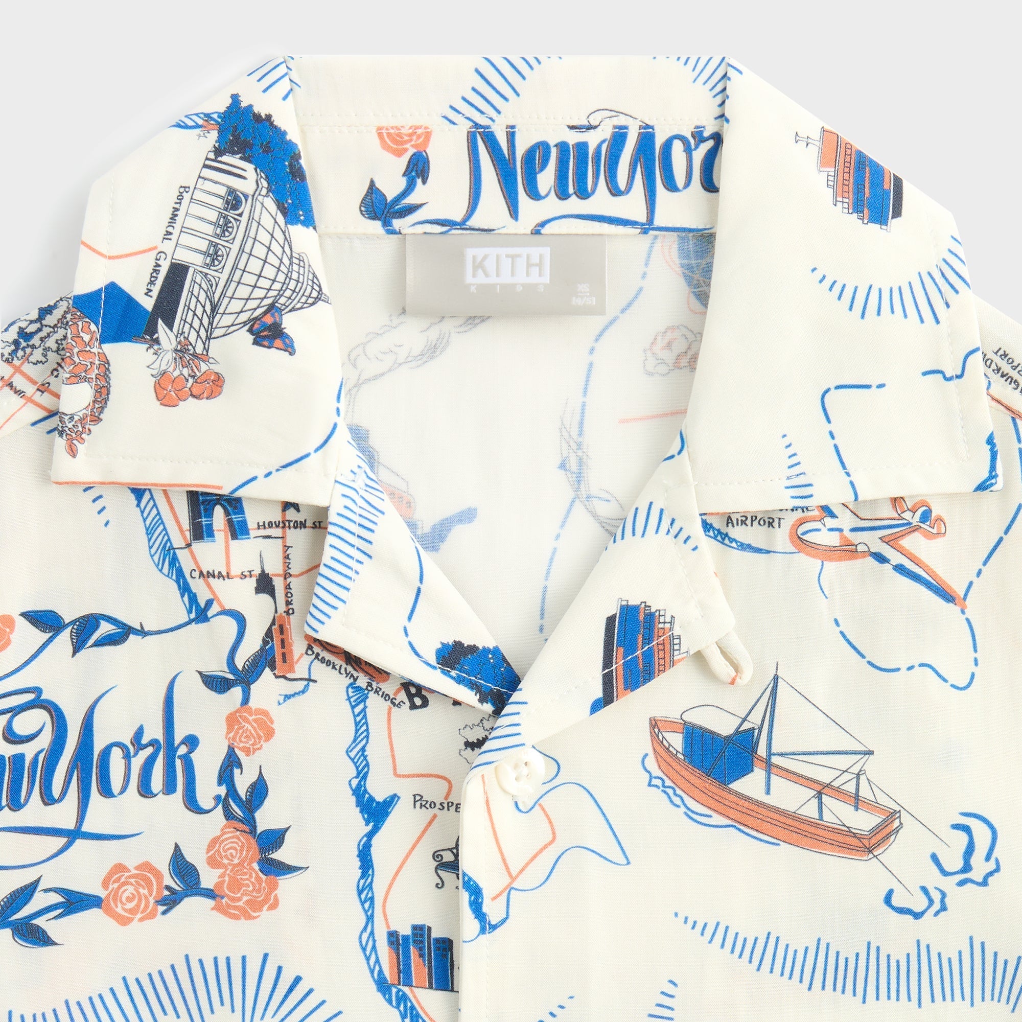 Kith Kids New York Thompson Camp Shirt - Sandrift | Kith Sandrift