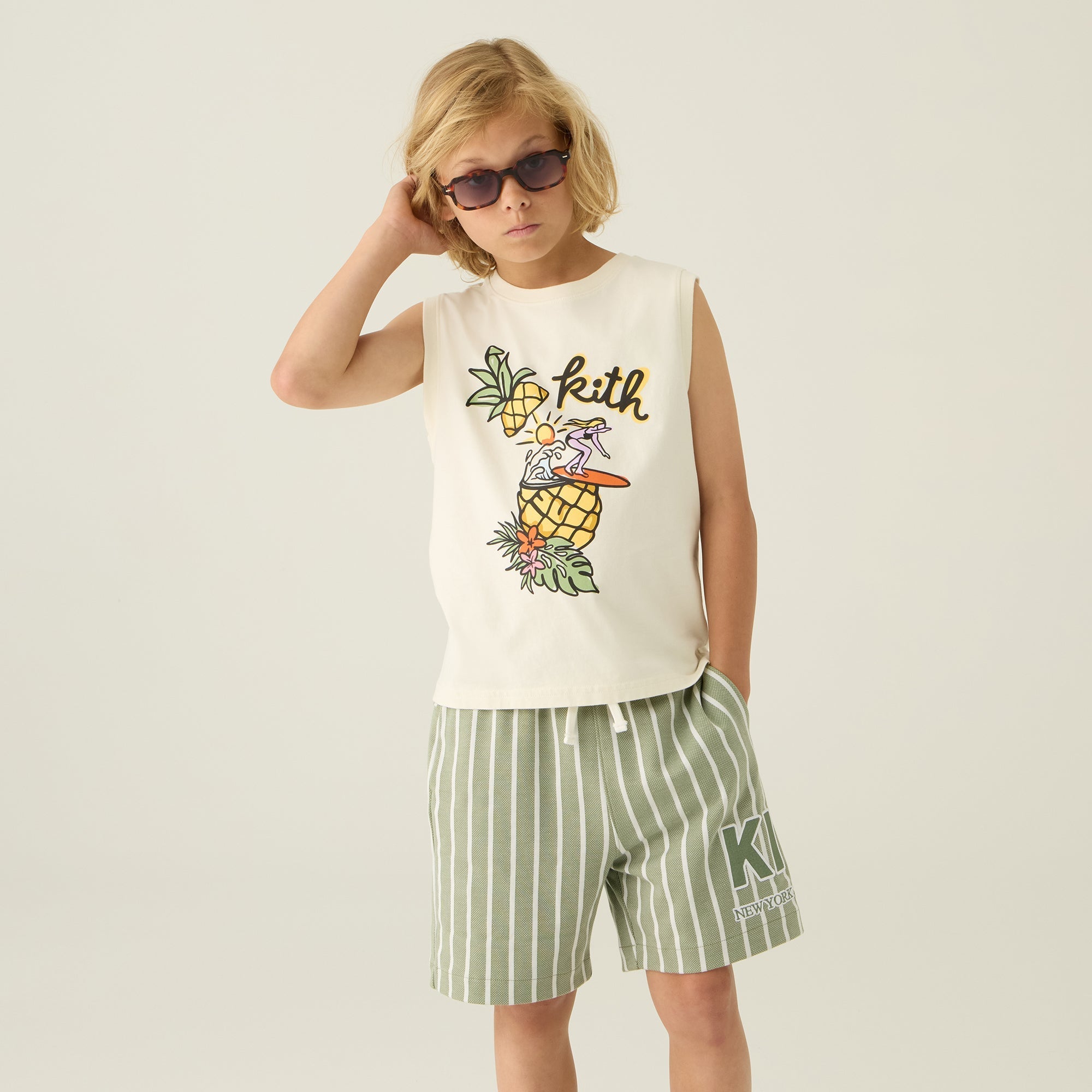 Kith Kids Pineapple Surfer Muscle Tank - Silk | Kith Silk
