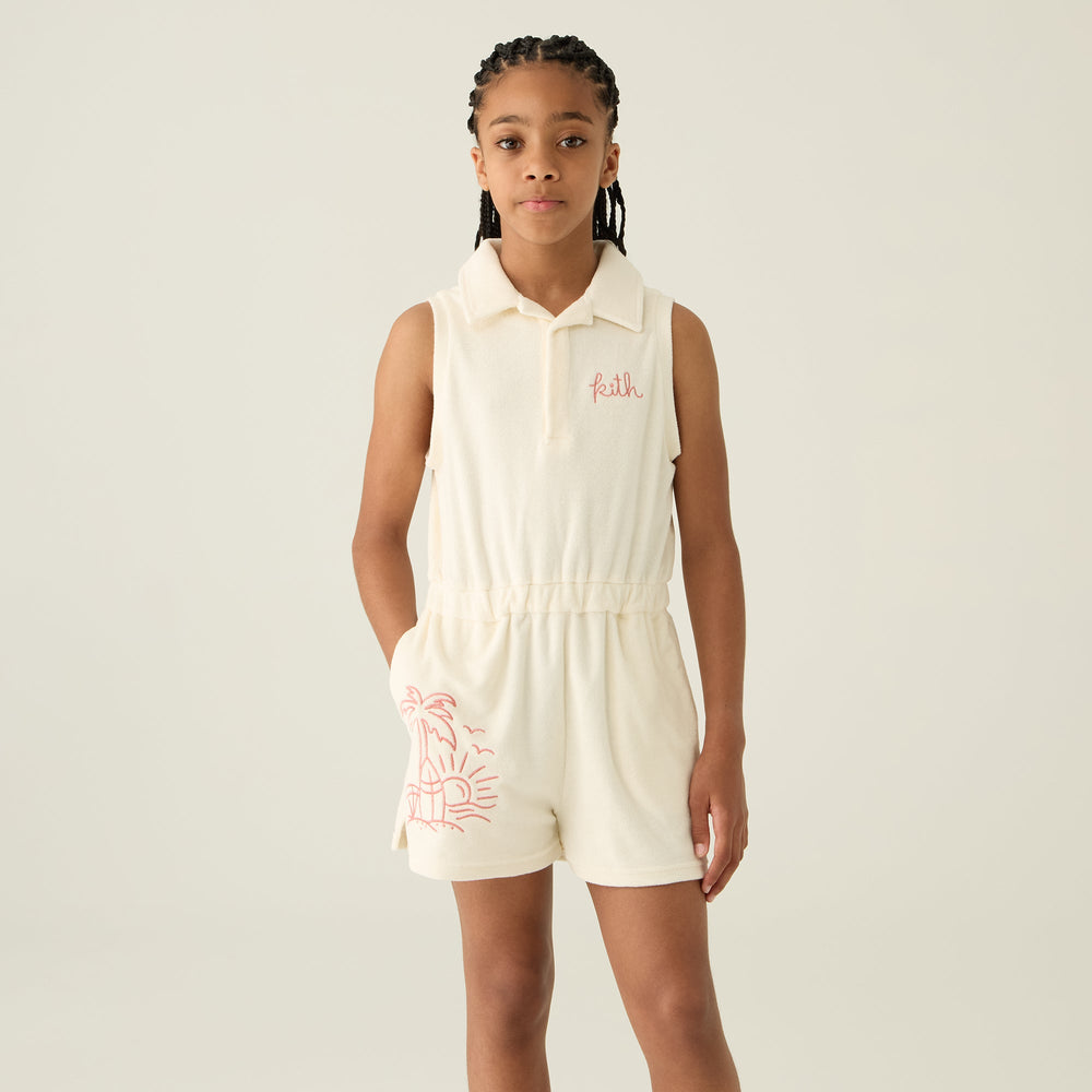 Kith Kids Novelty Terry Romper - Sandrift | Kith Sandrift