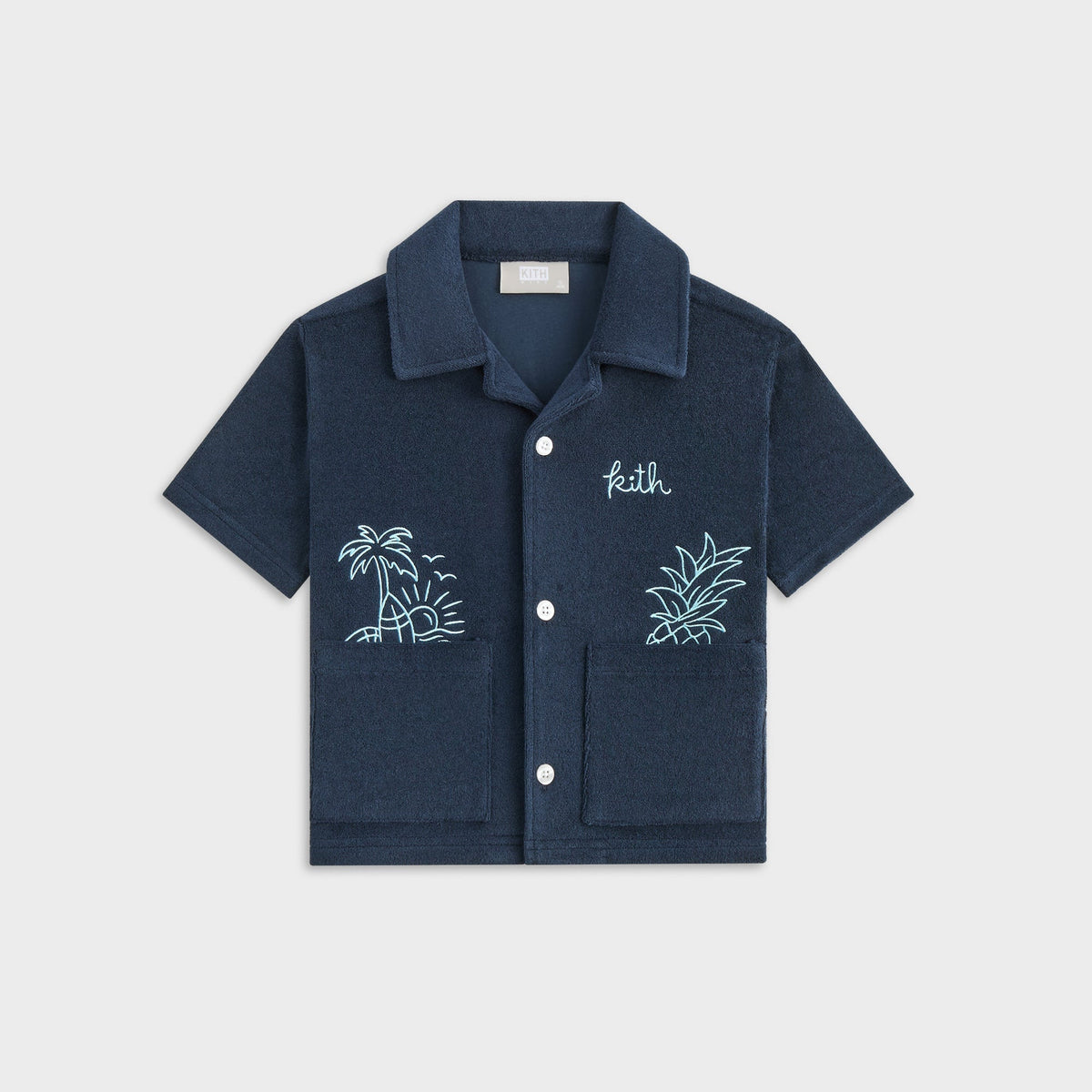 Kith Kids Novelty Terry Camp Shirt - Nocturnal | Kith Nocturnal