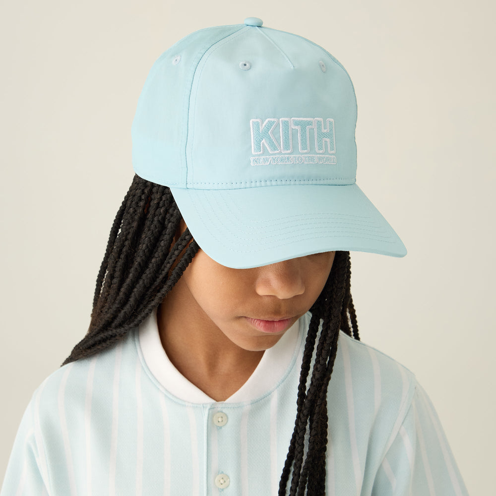 Kith Kids Wrinkle Nylon Snapback Hat - Blue Skies | Kith Blue Skies