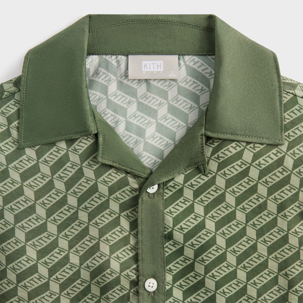 Kith Kids Monogram Thompson Camp Shirt - Spear | Kith Spear