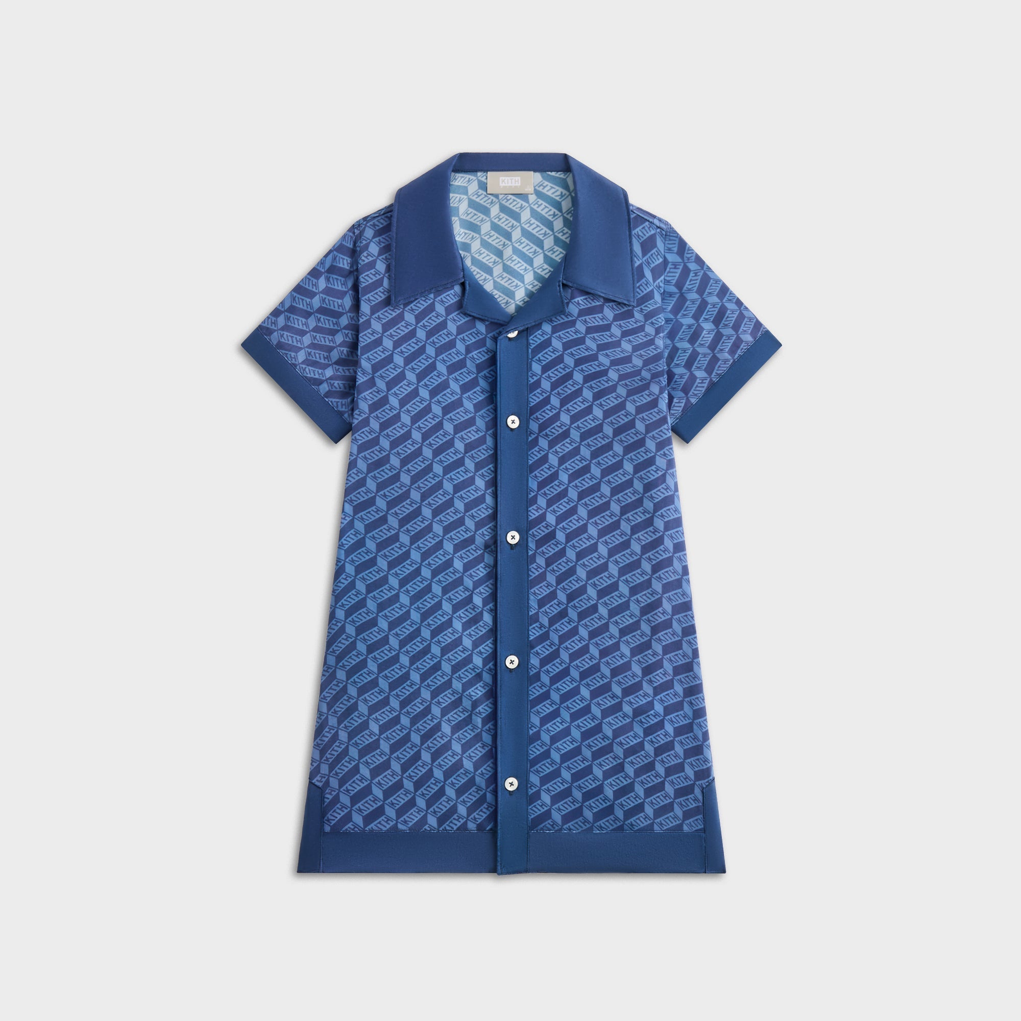 Kith Kids Monogram Camp Shirt Dress - Atlantic | Kith Atlantic