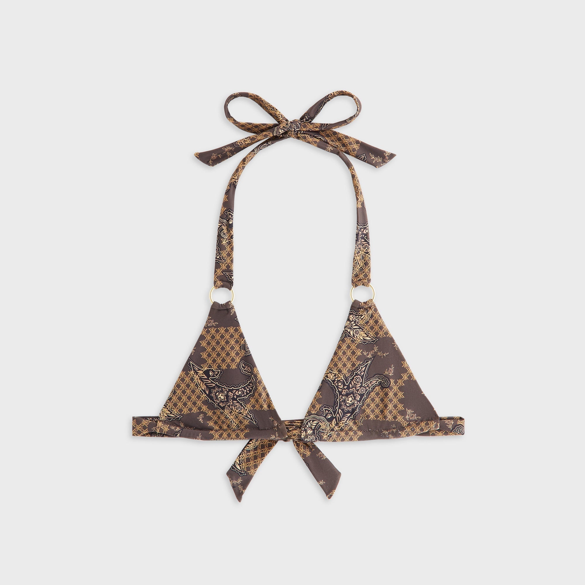 Kith Women Kenna Crest Paisley Tie Top - Brew | Kith Brew