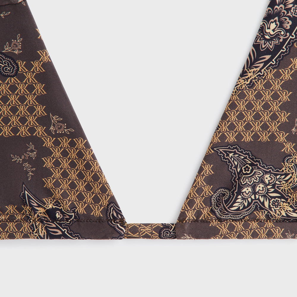 Kith Women Kenna Crest Paisley Tie Top - Brew | Kith Brew