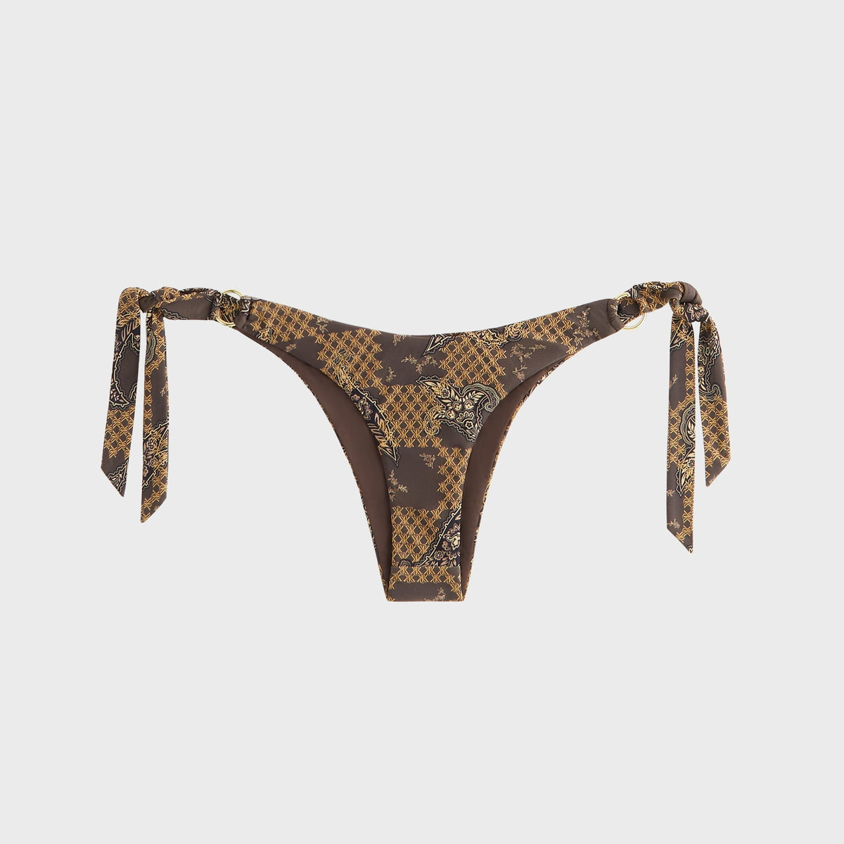 Kith Women Iris Crest Paisley Tie Bottom - Brew | Kith Brew