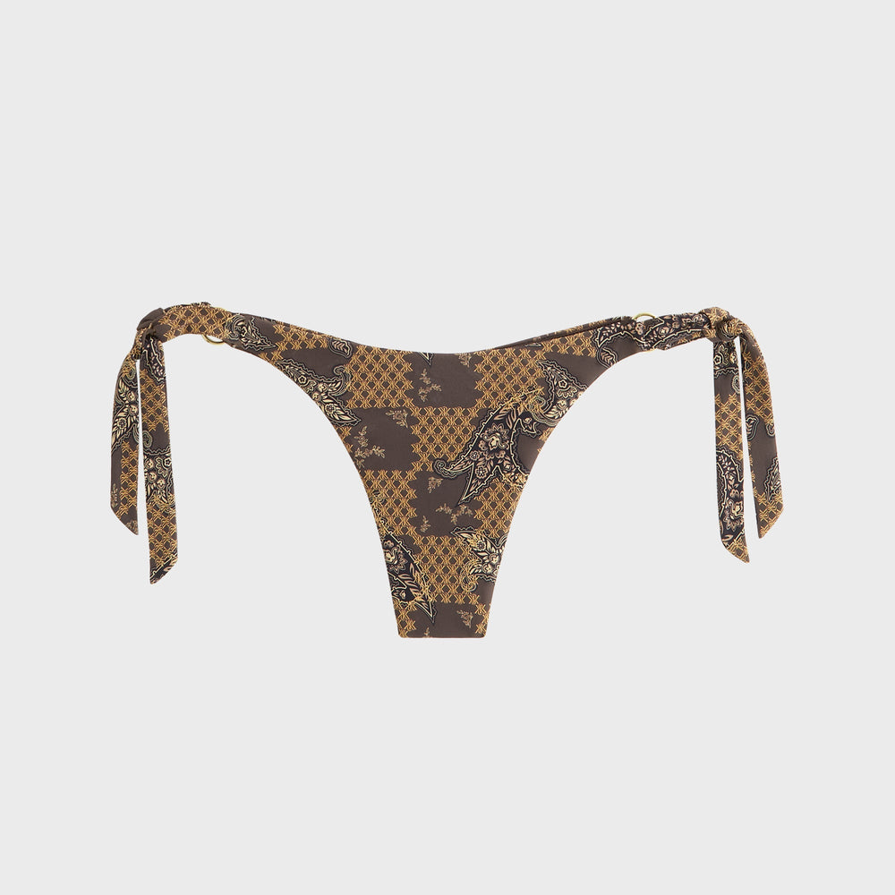 Kith Women Iris Crest Paisley Tie Bottom - Brew | Kith Brew