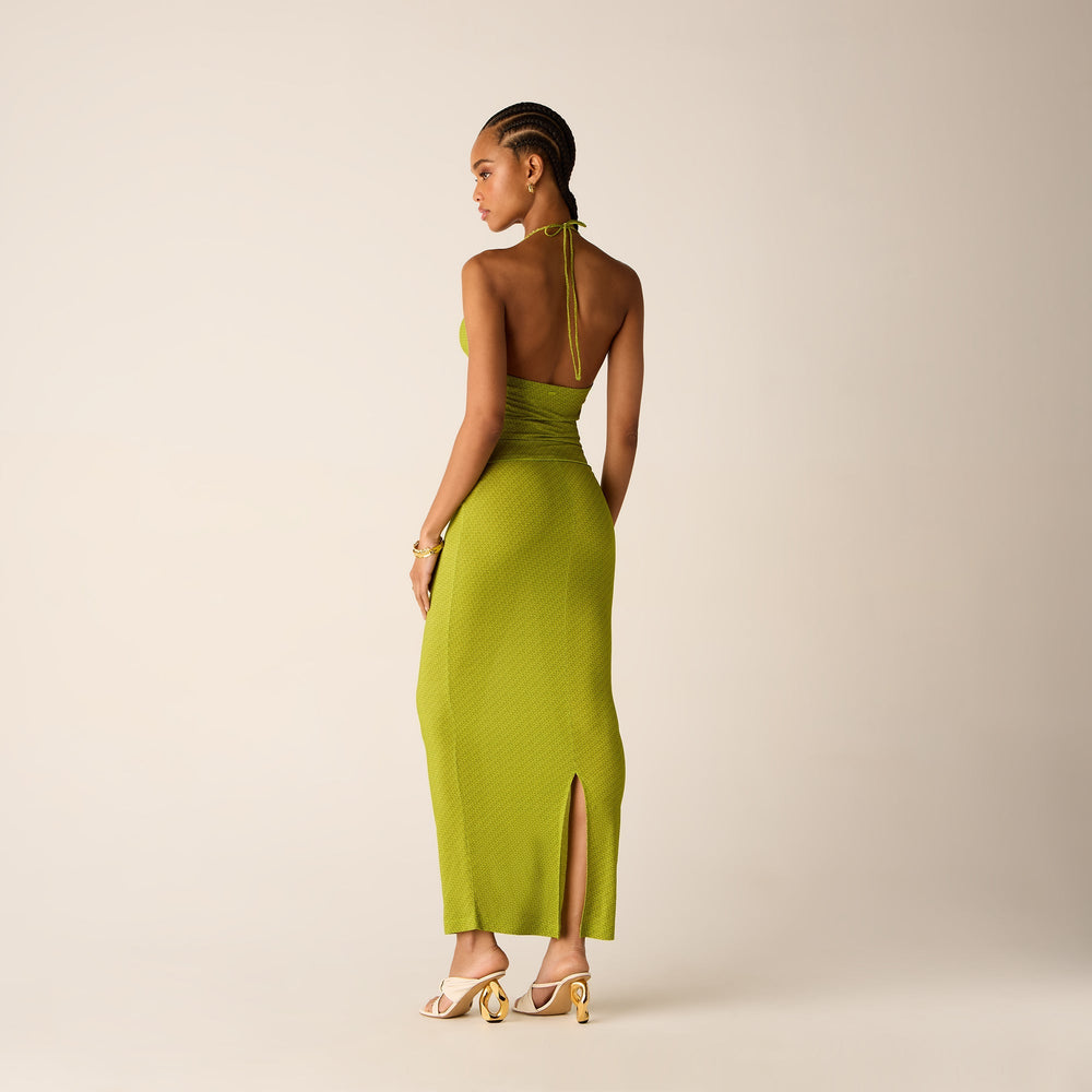 Kith Women Mila Micro Monogram Maxi Skirt - Pistachio | Kith Pistachio