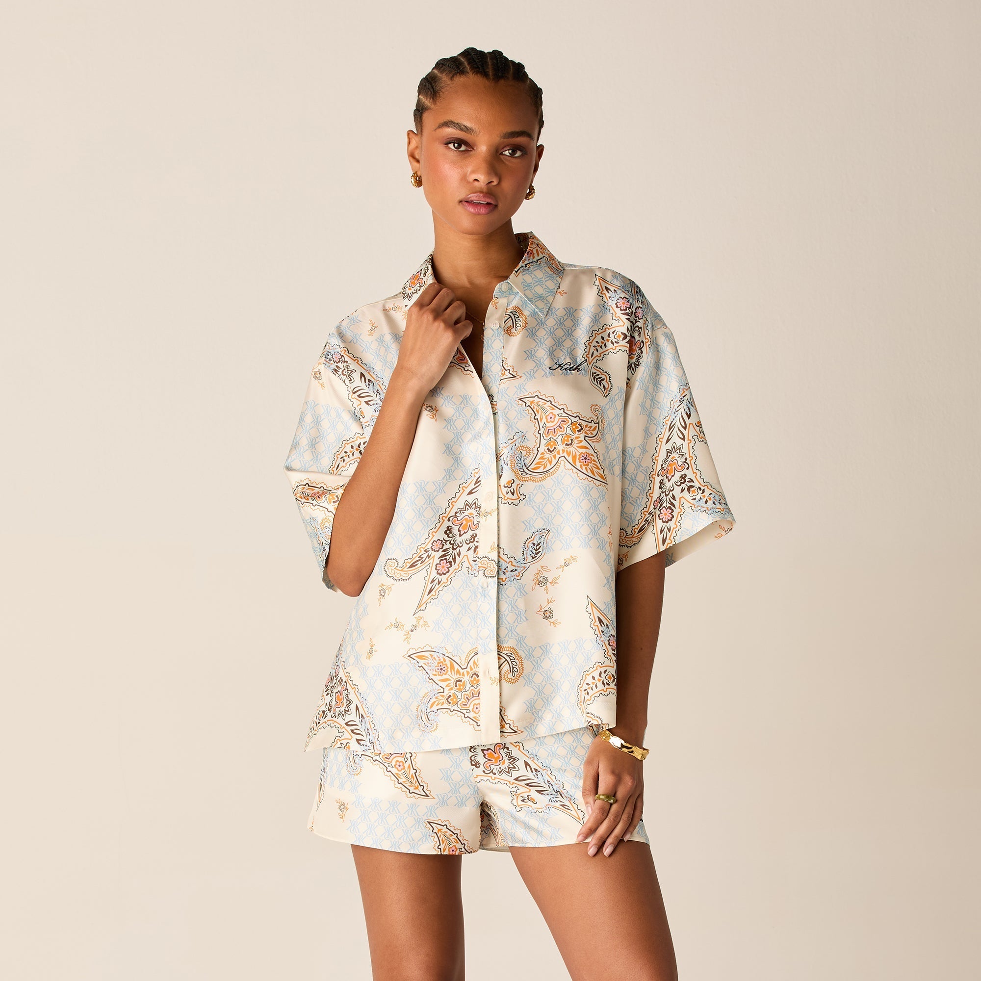 Kith Women Mari Crest Paisley Shirt - Silk | Kith Silk