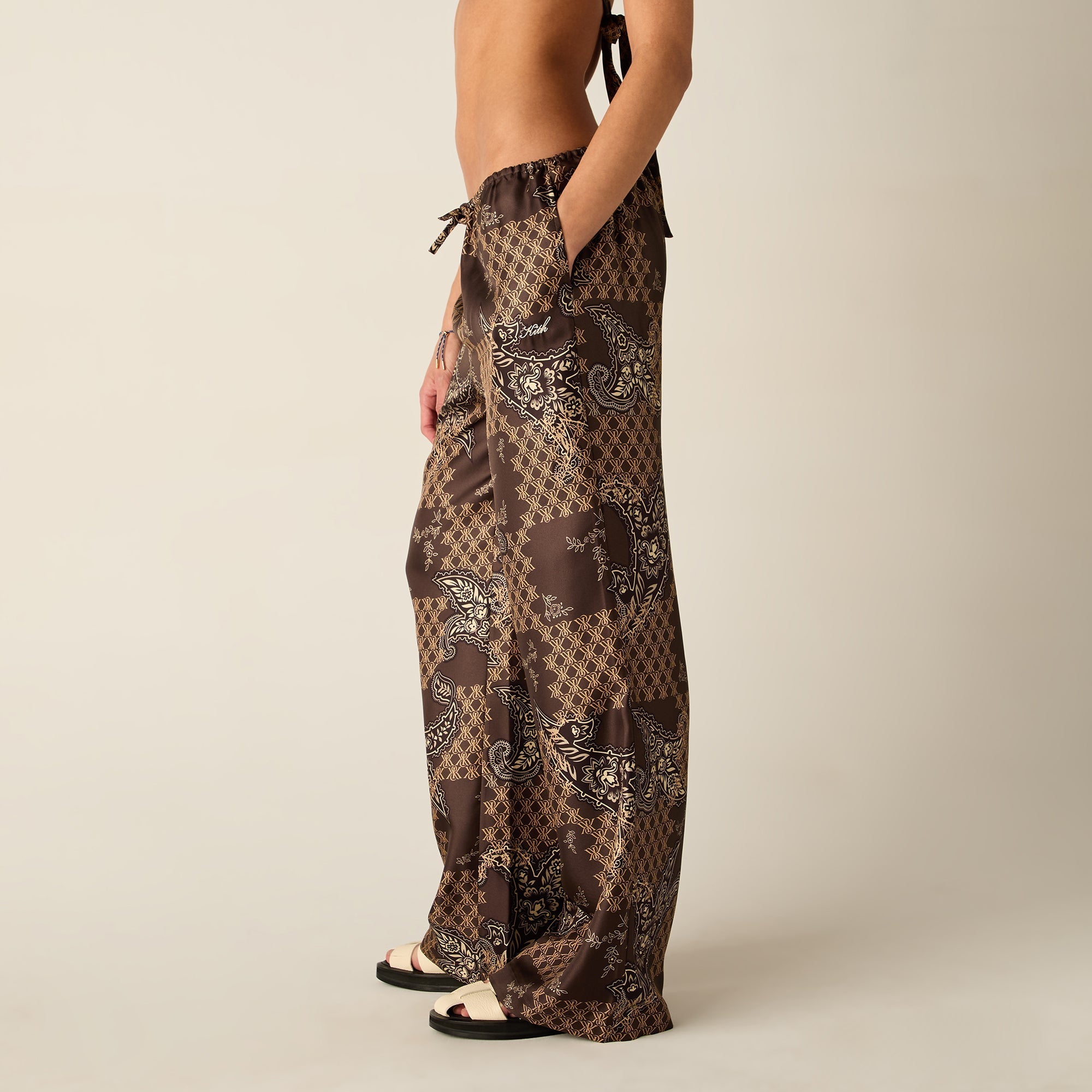 Kith Women Michi Crest Paisley Pant - Brew | Kith Brew
