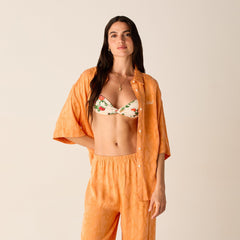 Kith Women Mari Wavy Jacquard Shirt - Midsummer | Kith Midsummer