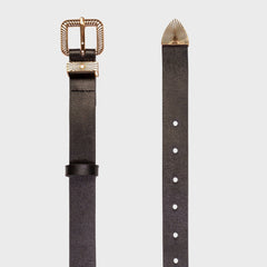 Black Suede Studio Una Belt - Black Leather | Kith Black Leather