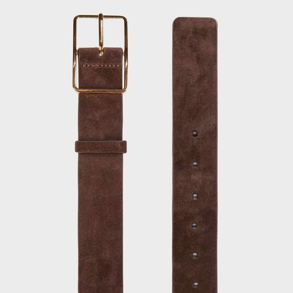 Black Suede Studio Mija Belt - Brown Suede | Kith Brown Suede