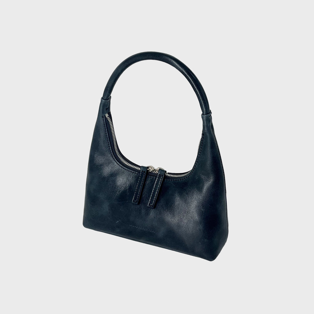 MARGESHERWOOD Hobo Mini Shoulder Bag - Navy Pull Up | Kith Navy Pull Up