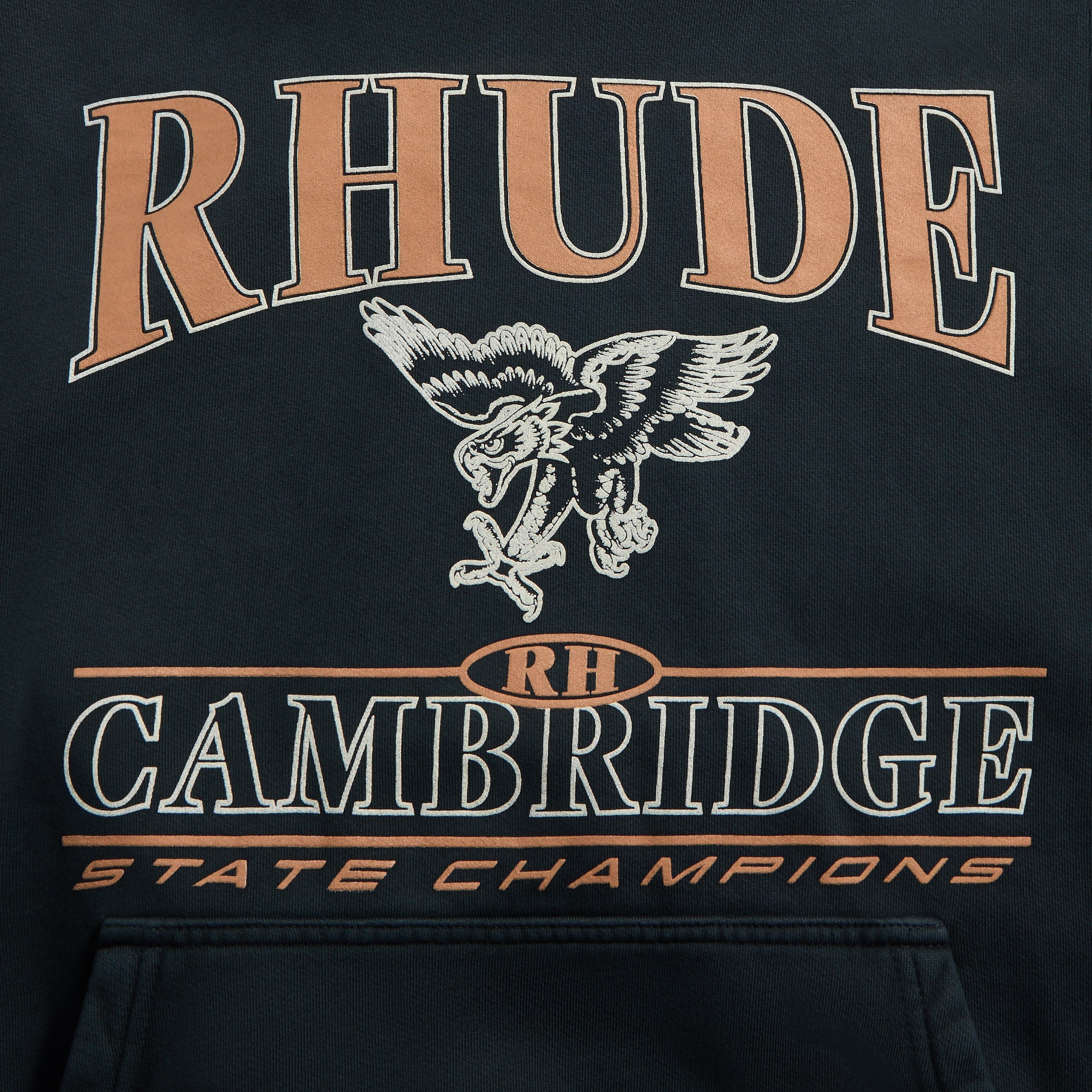 Rhude Cambridge State Champs Hoodie - Vintage Black | Kith Vintage Black