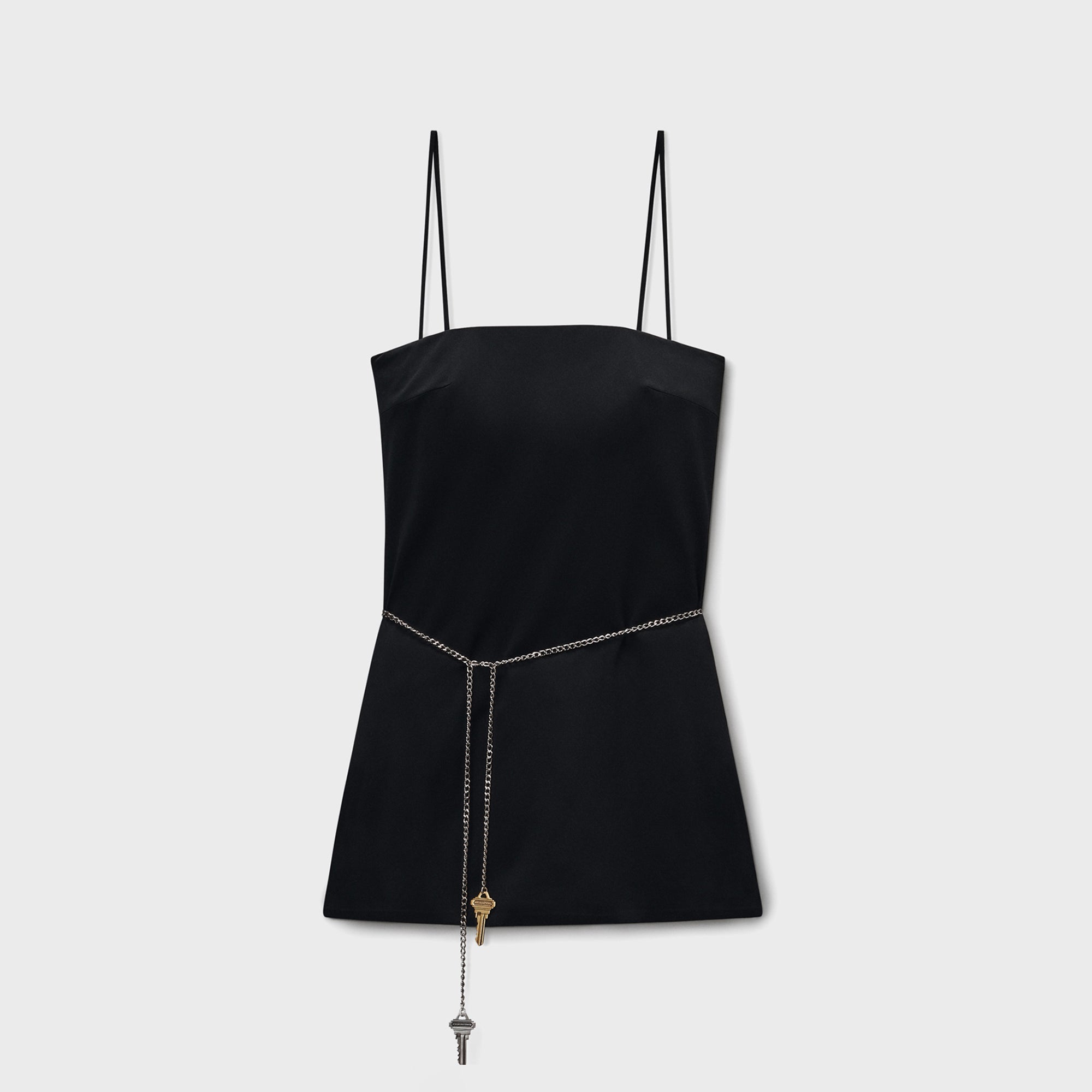 Alexander Wang Mini Dress with Built-in Shorts and Waist Chain - Black | Kith Black