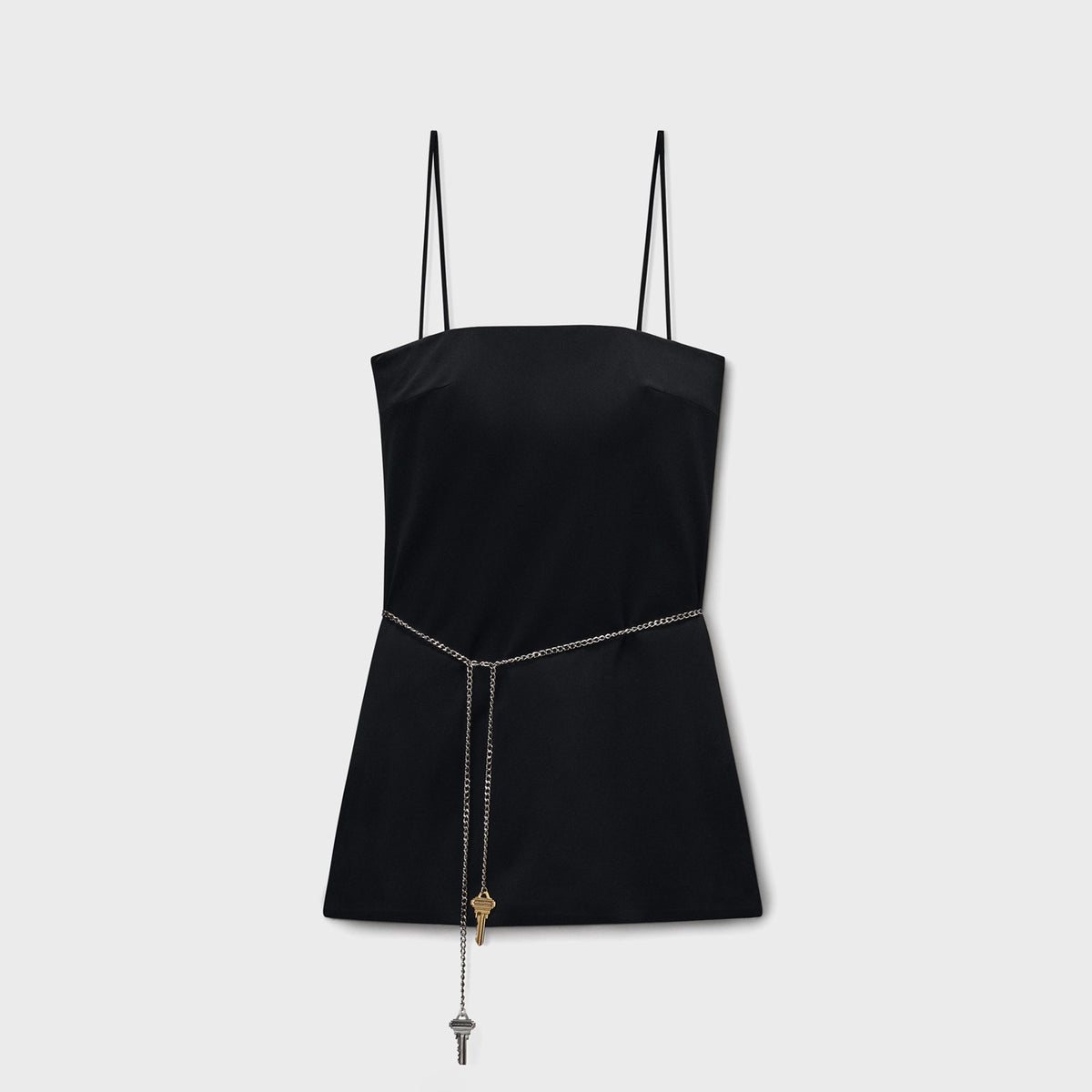 Alexander Wang Mini Dress with Built-in Shorts and Waist Chain - Black | Kith Black