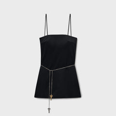Alexander Wang Mini Dress with Built-in Shorts and Waist Chain - Black | Kith Black