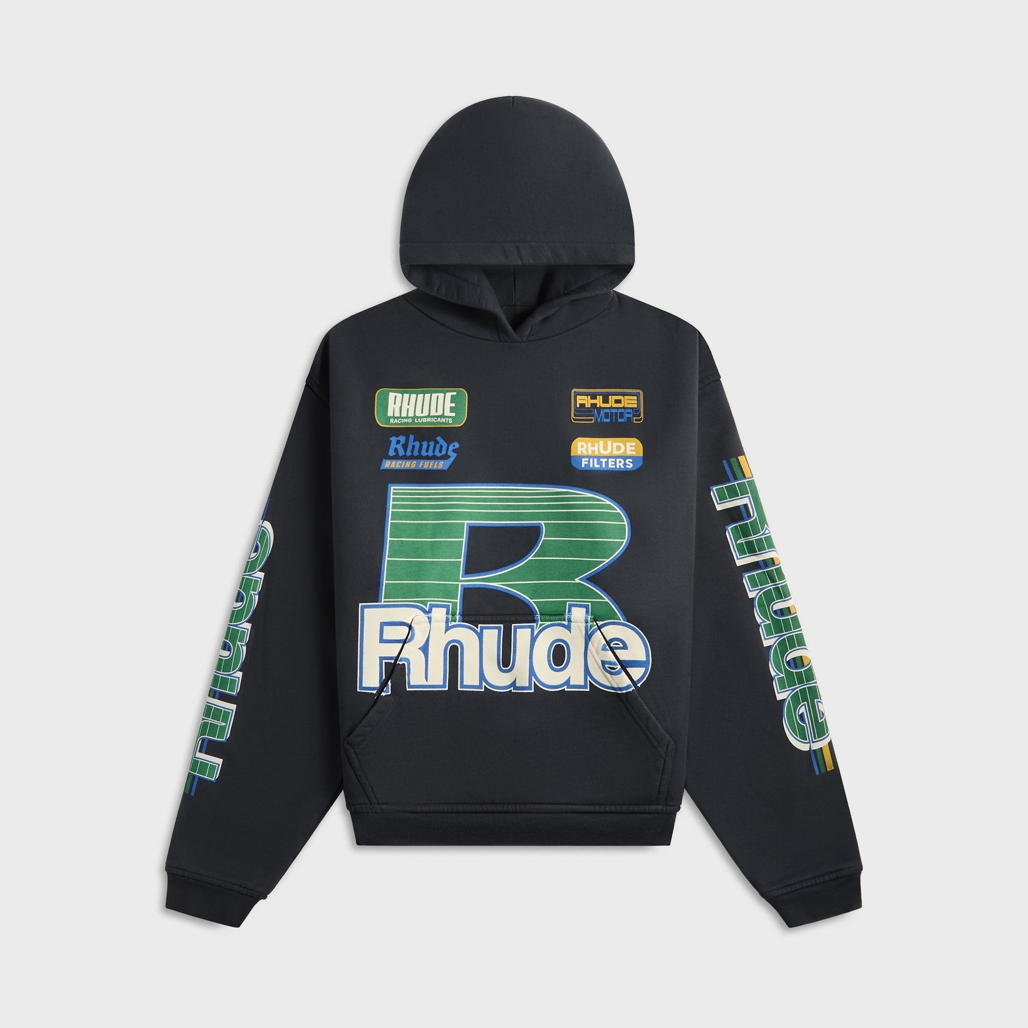 Rhude Roadway Racing Hoodie - Vintage Black | Kith Vintage Black