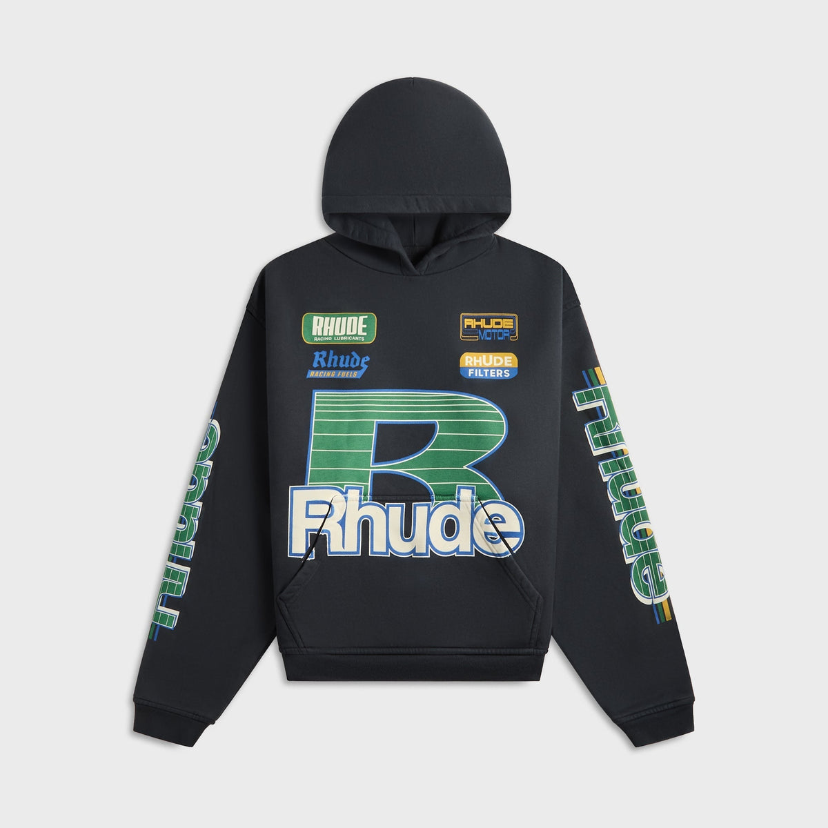 Rhude Roadway Racing Hoodie - Vintage Black | Kith Vintage Black