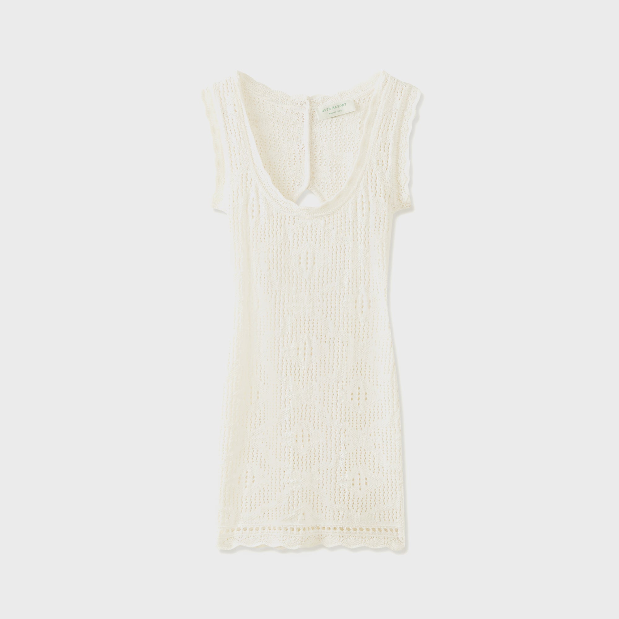 Asta Resort Eve Crochet Mini Dress - Salt | Kith Salt