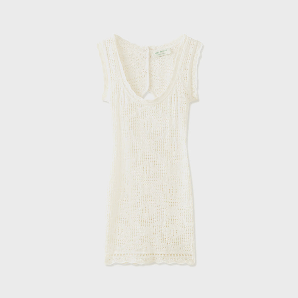 Asta Resort Eve Crochet Mini Dress - Salt | Kith Salt