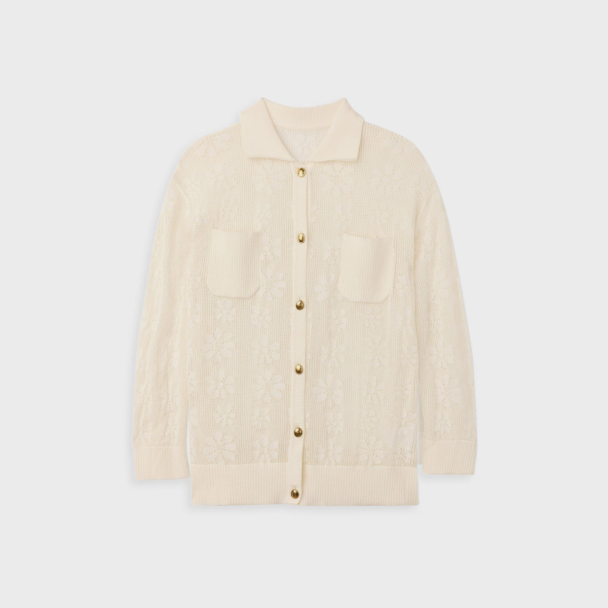 Asta Resort Delilah Crochet Shirt - Salt | Kith Salt