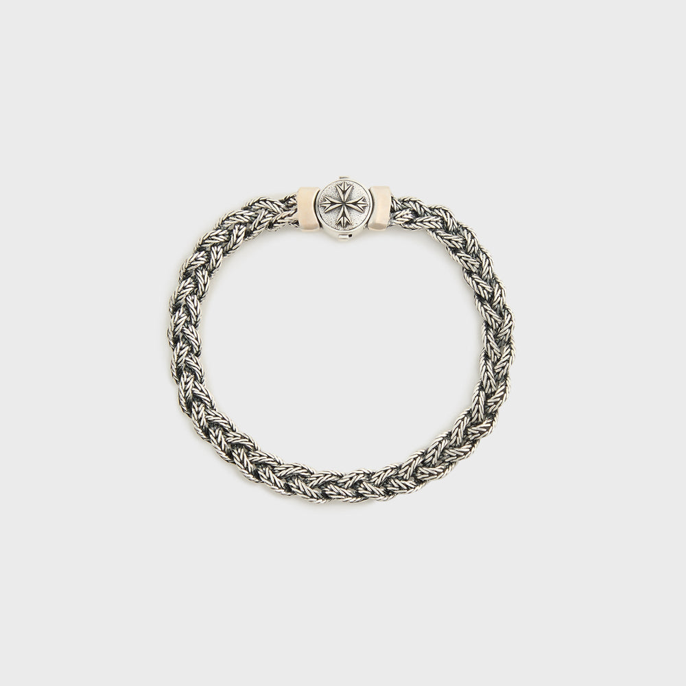 Emanuele Bicocchi Diamond-Cut Braided Bracelet Small - Silver | Kith Silver