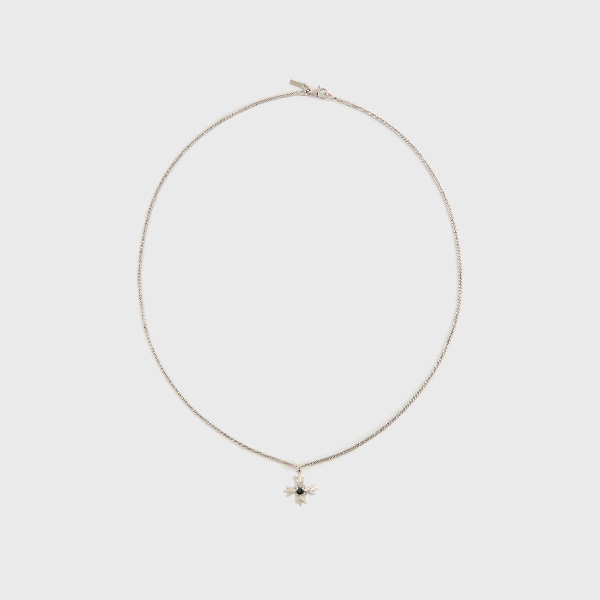 Emanuele Bicocchi Crest+Black Crystal Necklace - Silver | Kith Silver