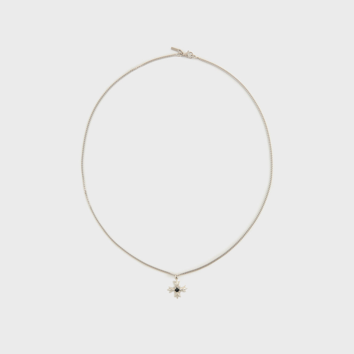 Emanuele Bicocchi Crest+Black Crystal Necklace - Silver | Kith Silver