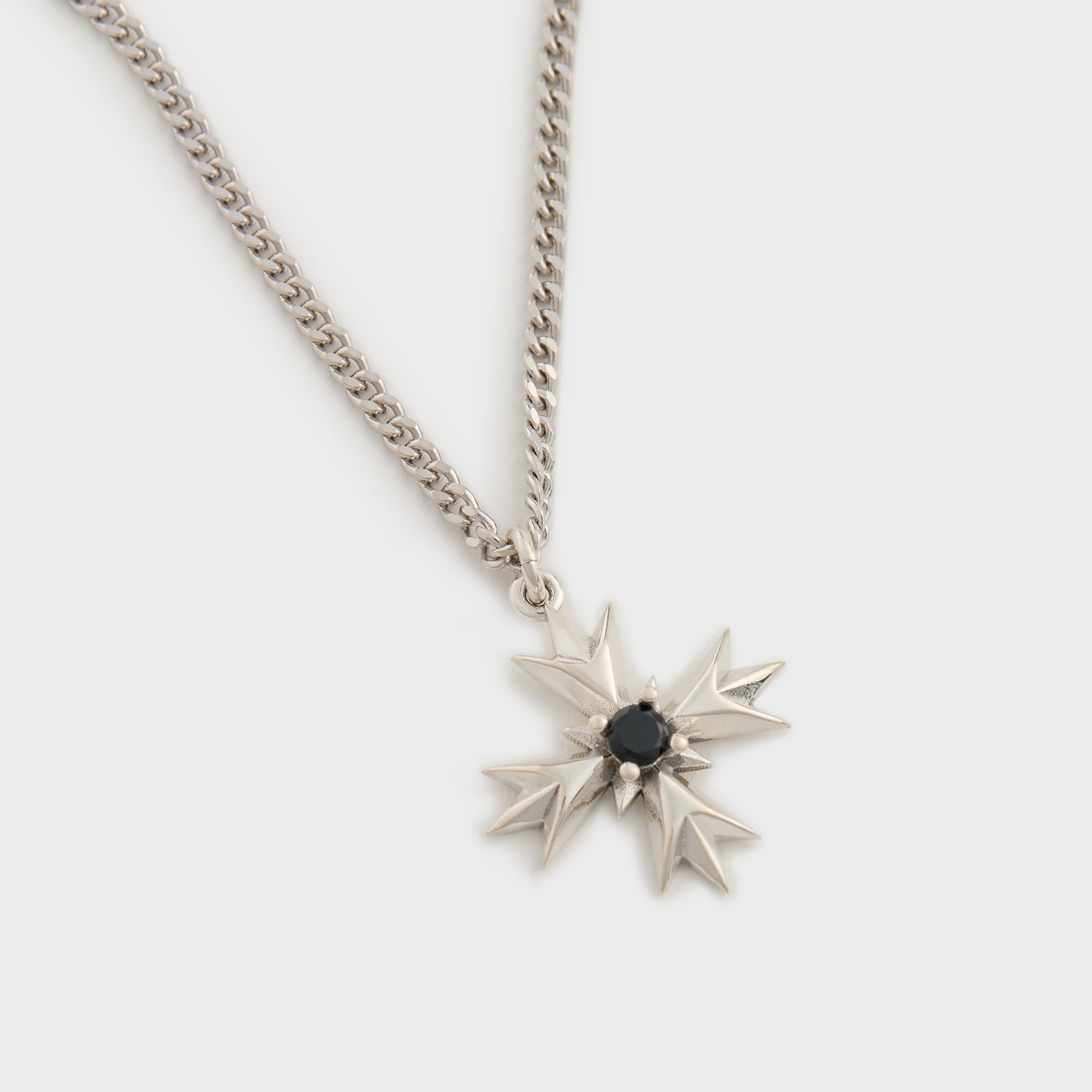Emanuele Bicocchi Crest+Black Crystal Necklace - Silver | Kith Silver