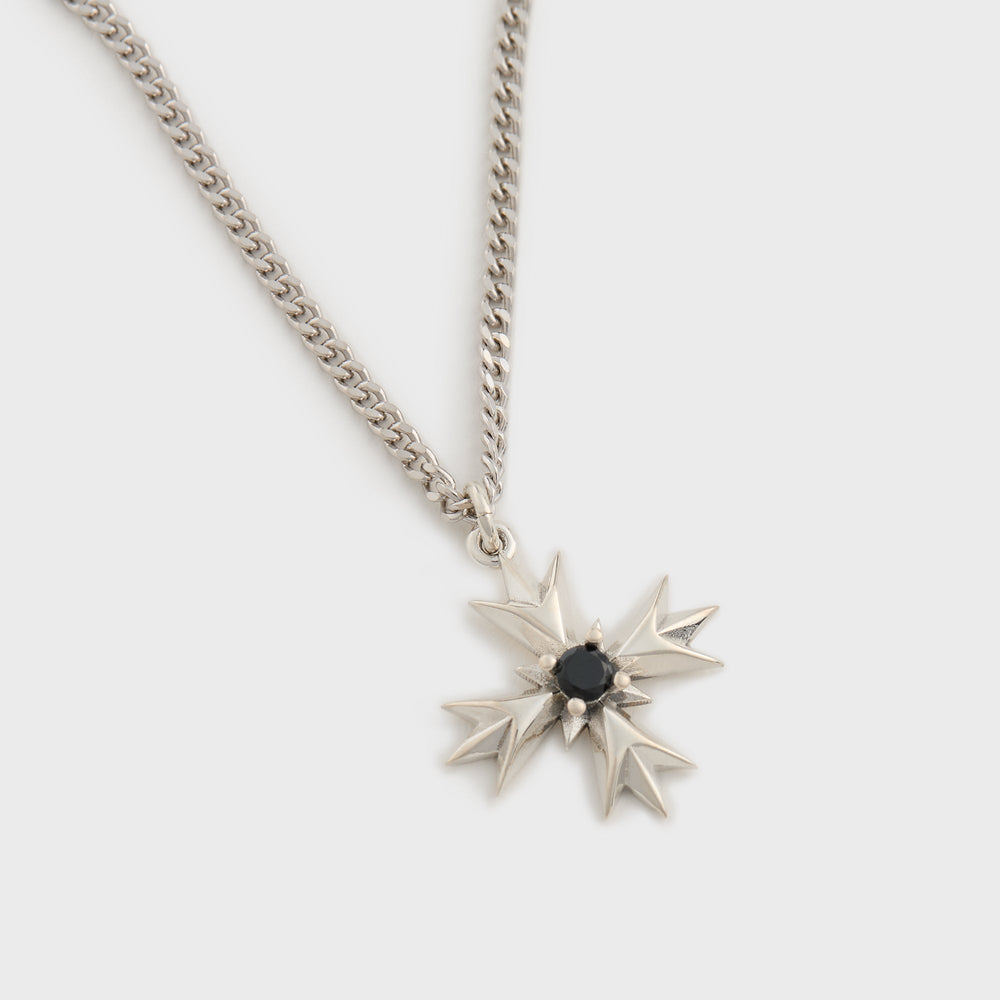 Emanuele Bicocchi Crest+Black Crystal Necklace - Silver | Kith Silver