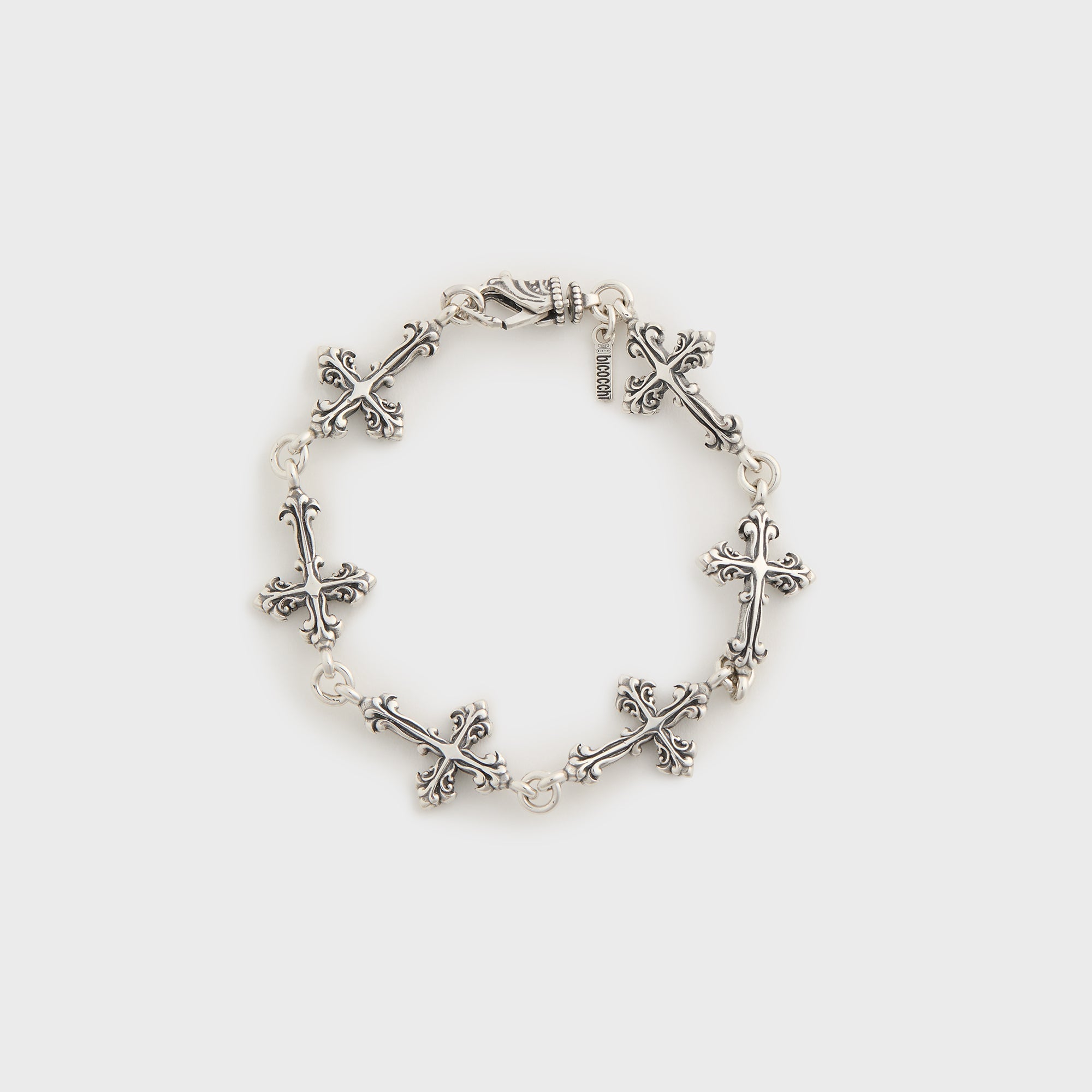 Emanuele Bicocchi Large Multi-Cross Bracelet - Silver | Kith Silver