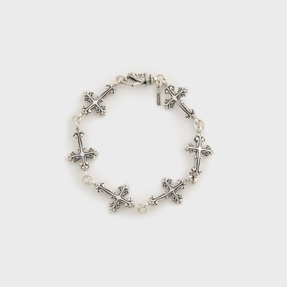 Emanuele Bicocchi Large Multi-Cross Bracelet - Silver | Kith Silver