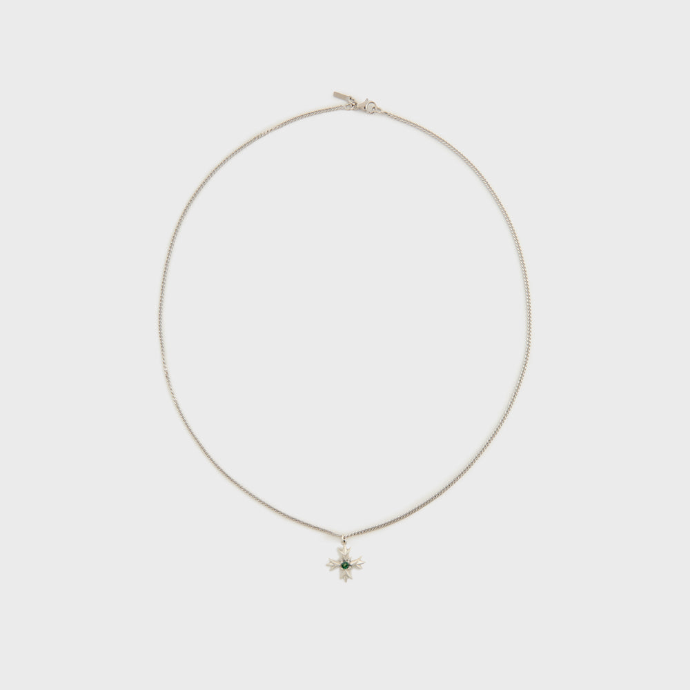 Emanuele Bicocchi Crest+Green Crystal Necklace - Gold | Kith Gold