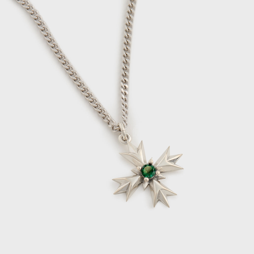 Emanuele Bicocchi Crest+Green Crystal Necklace - Gold | Kith Gold