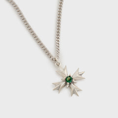 Emanuele Bicocchi Crest+Green Crystal Necklace - Gold | Kith Gold
