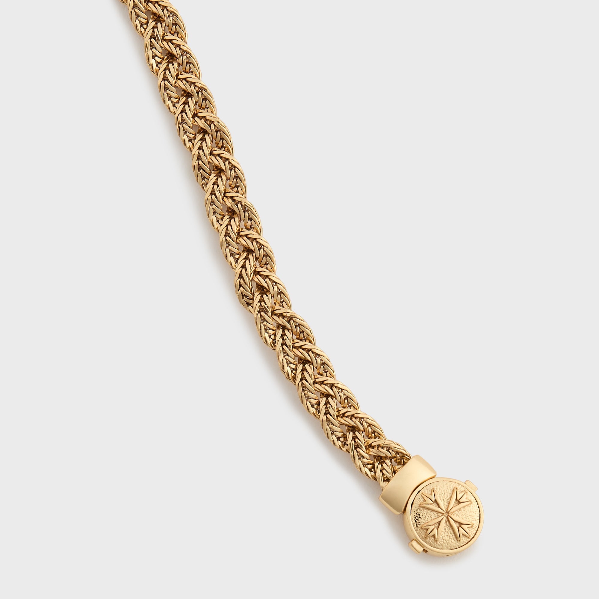 Emanuele Bicocchi Gold Diamond-Cut Braided Bracelet Small - Gold | Kith Gold