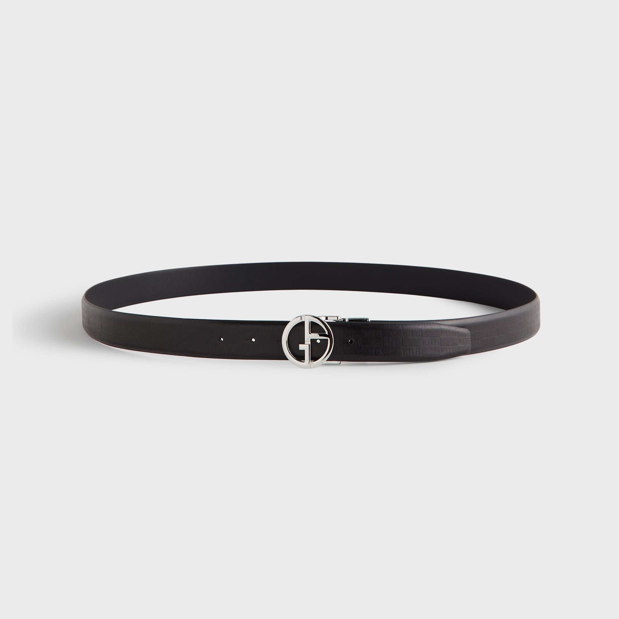 Giorgio Armani & Kith Reversible Leather Belt - Black | Kith Black