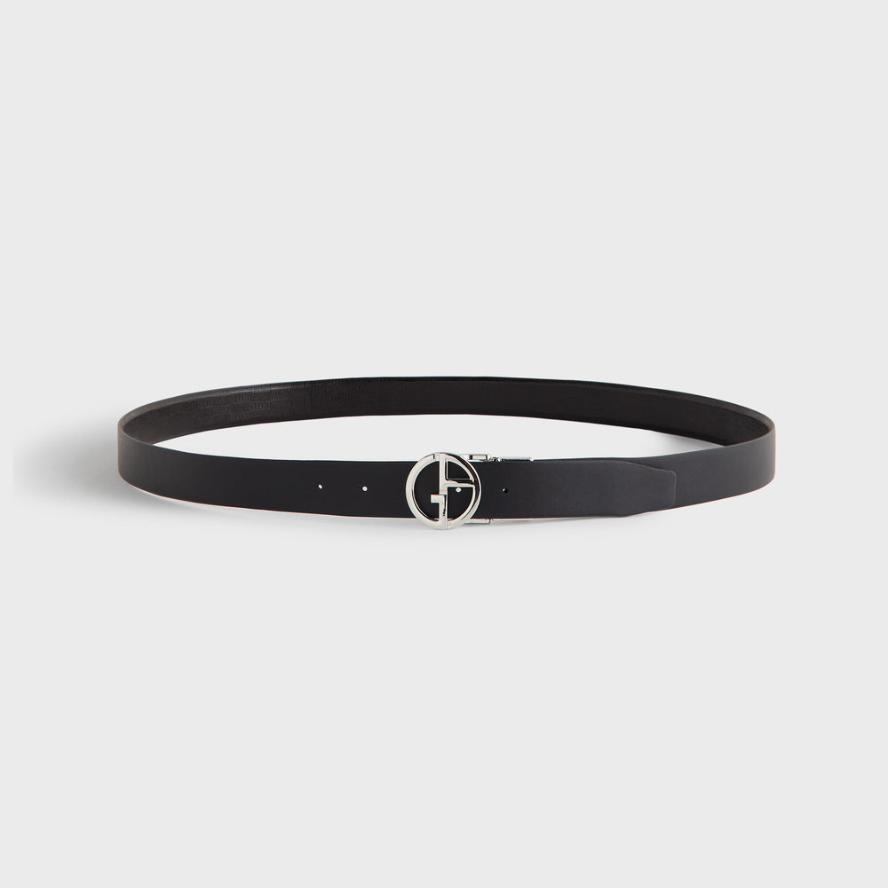 Giorgio Armani & Kith Reversible Leather Belt - Black | Kith Black