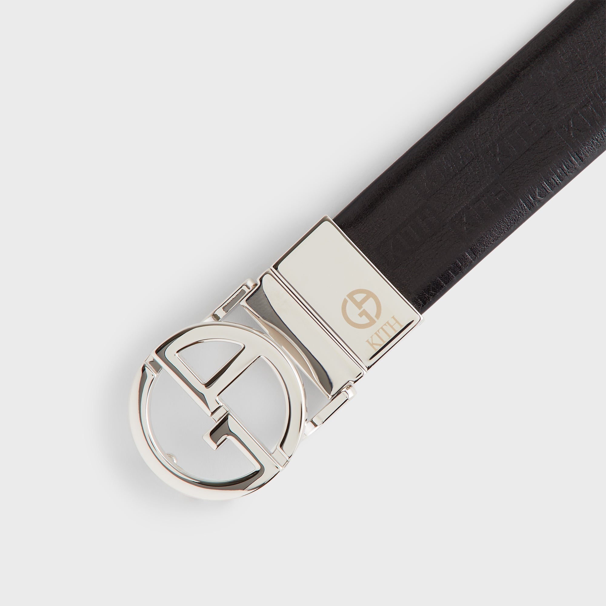 Giorgio Armani & Kith Reversible Leather Belt - Black | Kith Black
