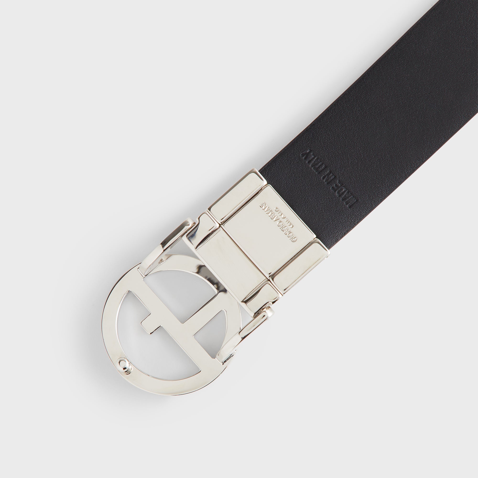 Giorgio Armani & Kith Reversible Leather Belt - Black | Kith Black