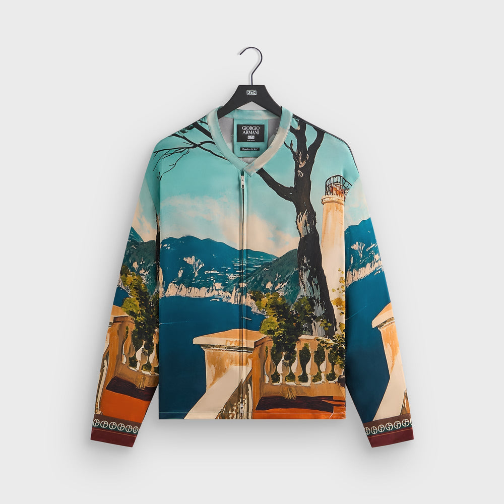 Giorgio Armani & Kith Capri Long Sleeve Zip-Up Shirt - Multi | Kith Multi