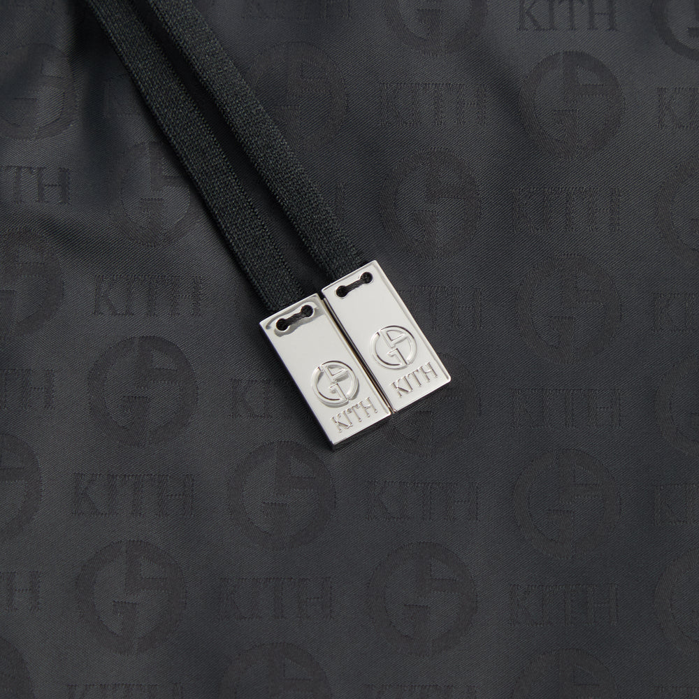 Giorgio Armani & Kith Jacquard Collins Swim Short - Black | Kith Black