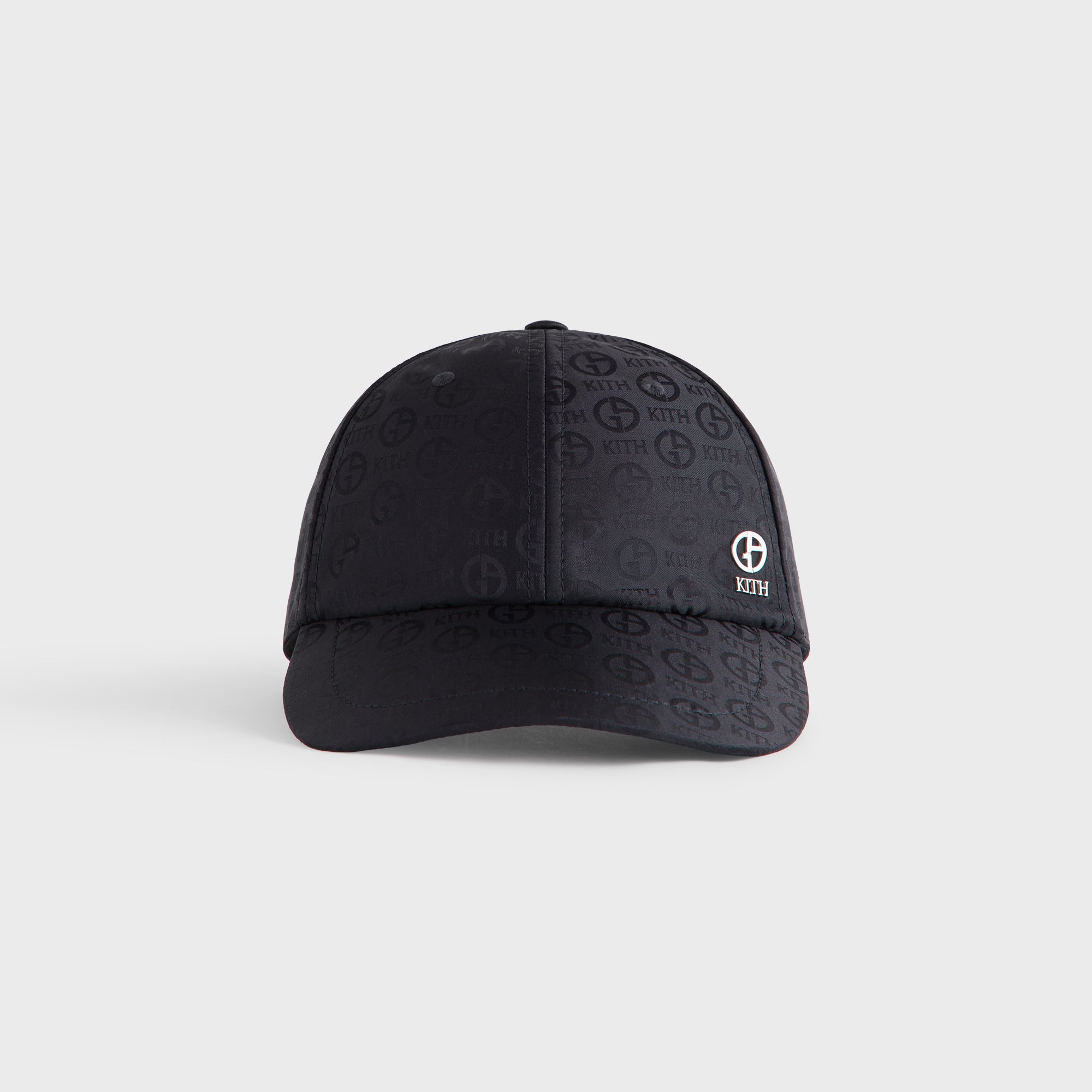Giorgio Armani & Kith Midweight Jacquard Silk Classic Cap - Black | Kith Black