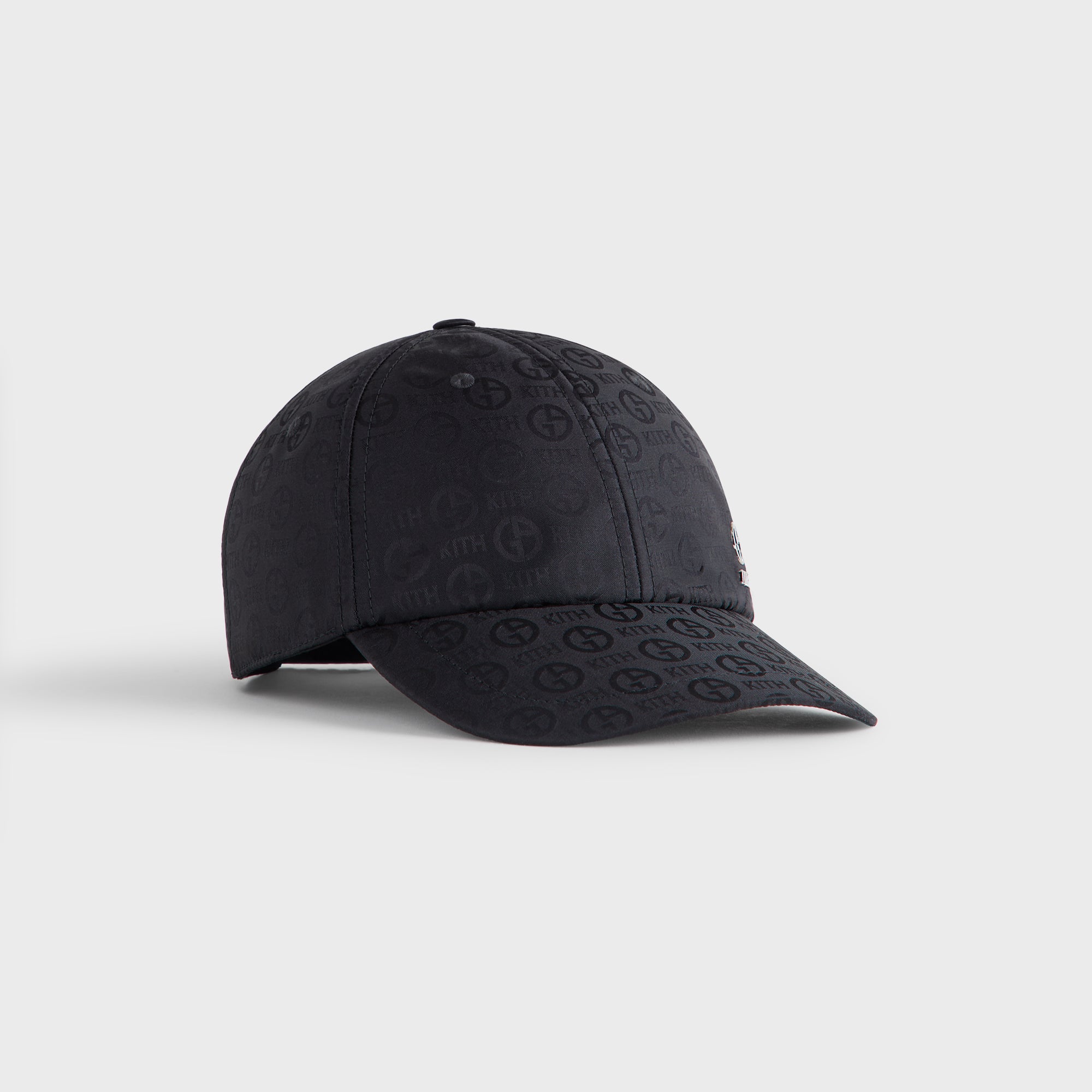 Giorgio Armani & Kith Midweight Jacquard Silk Classic Cap - Black | Kith Black
