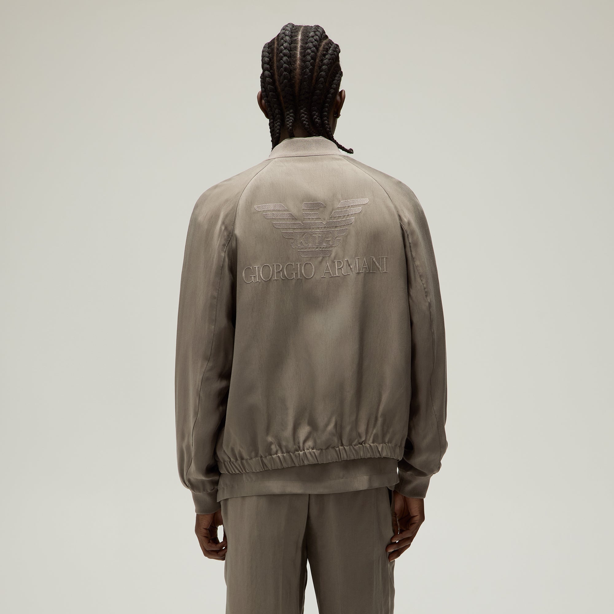 Giorgio Armani & Kith Silky Bomber Jacket - Gravel | Kith Gravel